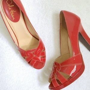Cole Haan Charlize Red Heel Pumps Red Leather